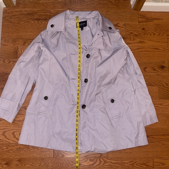 London Fog Pastel Purple Trench Coat with Hood - Picture 10 of 12